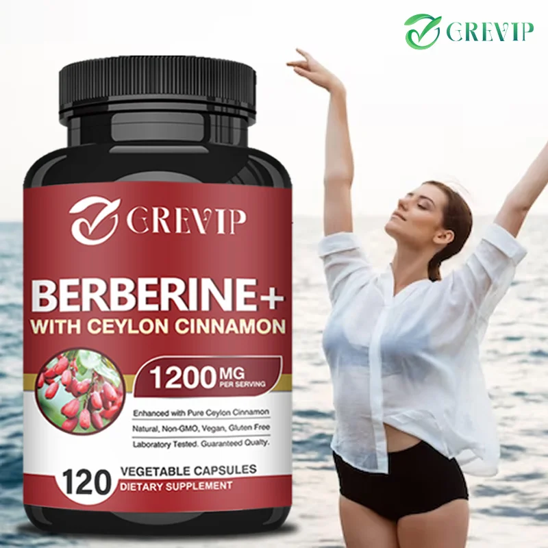 Premium Berberine + Ceylon Cinnamon 1200 Mg - Glucose Metabolism, Healthy Weight Management Supplement