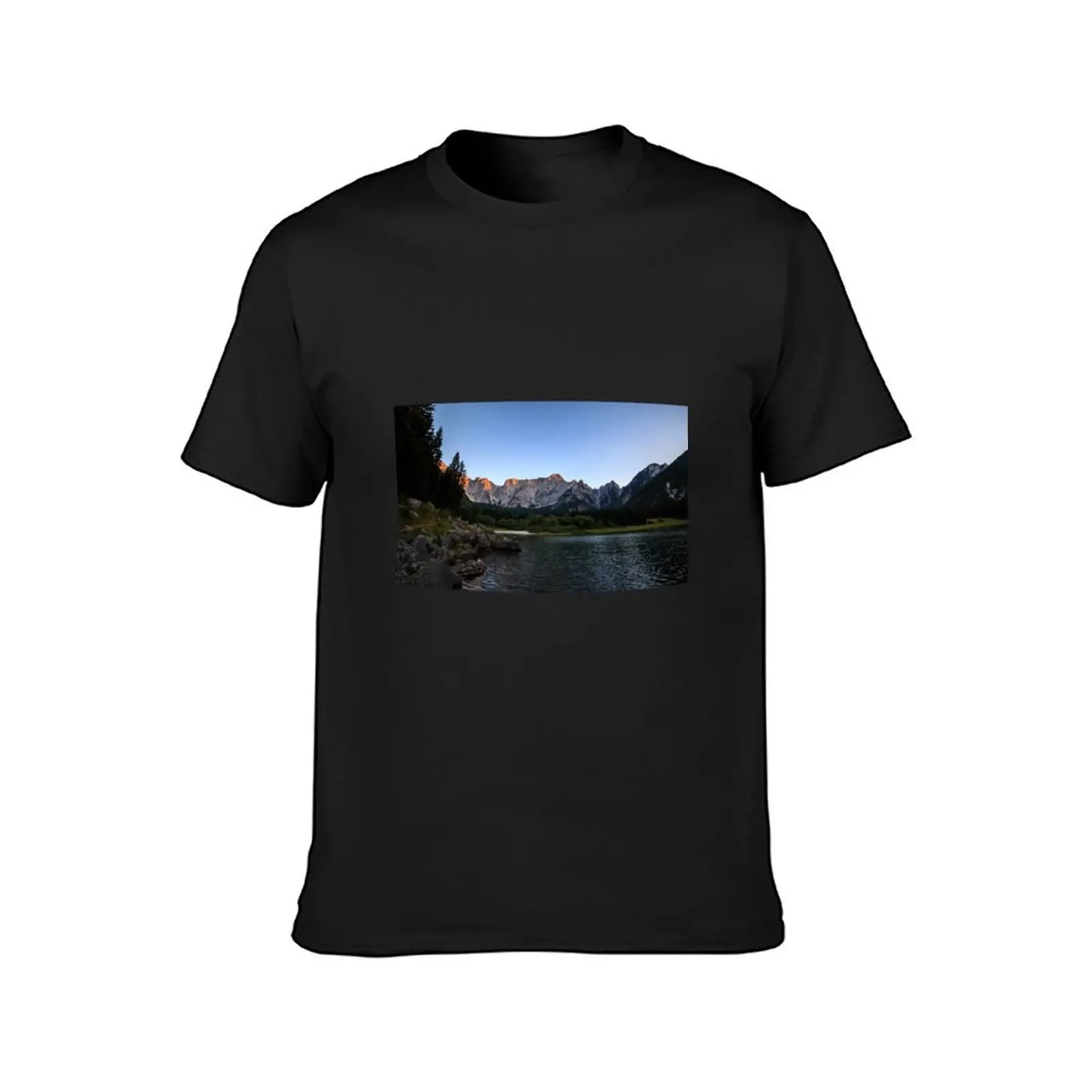 Sunset at the lake of Fusine, Italy T-Shirt tops plus sizes Short sleeve tee mens vintage t shirts