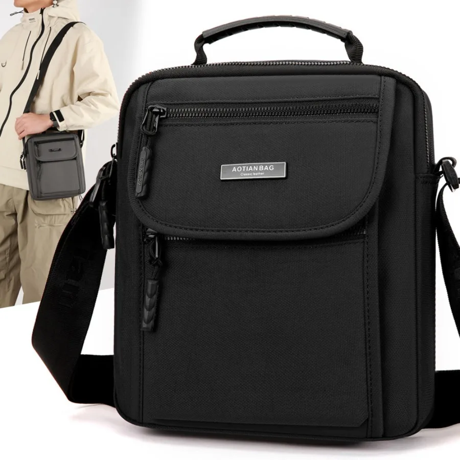 

【New style】Fashionable men's new commuting work bag multi compartment size single shoulder backpack handbag 09370938