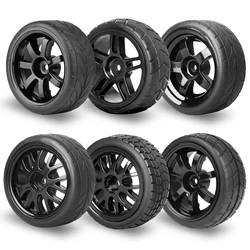 Hobbypark Pre-Glued Tires and Wheels Set On Road RC tires for Traxxas Tamiya 1/10 Scale Racing Car Drift RC Touring Car