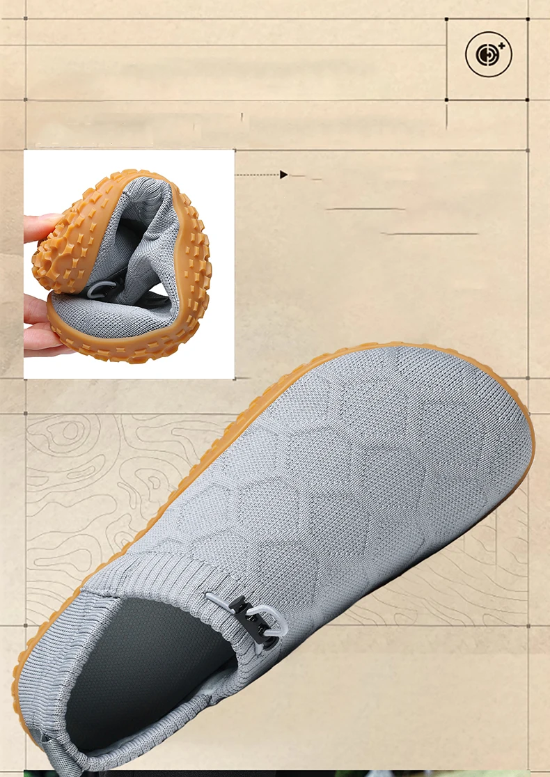 Neue Herren-Barfußschuhe mit breiter Passform, rutschfeste, atmungsaktive Wanderschuhe für Herren, verschleißfeste, leichte Laufschuhe, Größe 36–48 – Detail 8