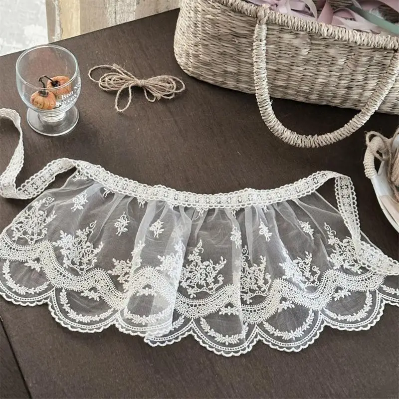 

77HD 2025 Spring Autumn Lace Baby Apron Toddler Girls Lovely Princess Mini Skirt