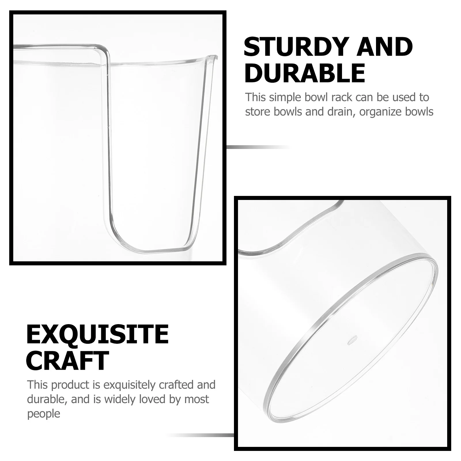 

1Pcs Kitchen Storage Rack Bowl Draining Shelf Bowl Organizer Shelf No Installation Needed for Home Hotel Storage Rack