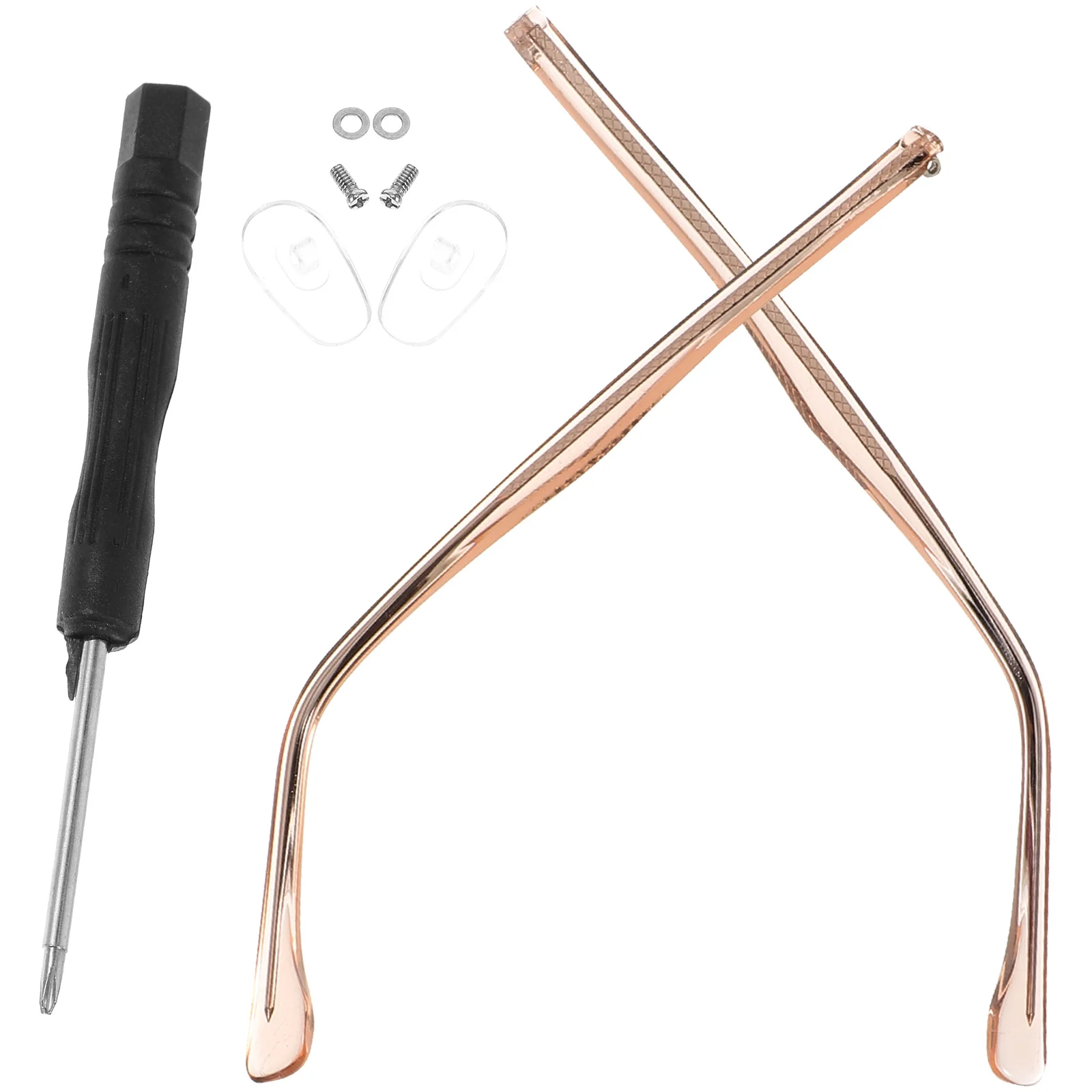 

Eyeglasses Replacement Temples Parts Rose Gold Universal Legs Plastic Fits Most Types of