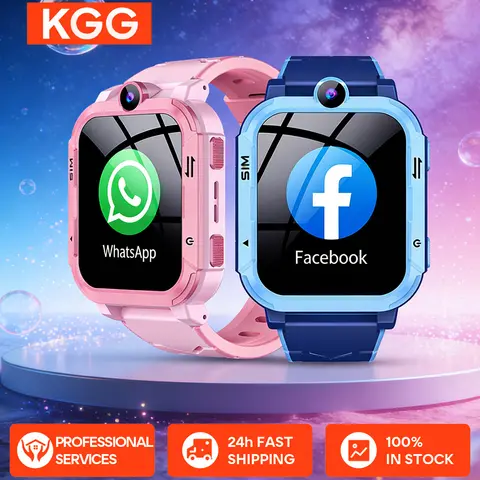 4G 어린이 스마트 워치 폰 WhatsApp 8GB 앱 다운로드 GPS WiFi 위치 비디오 통화 SOS 콜백 모니터 어린이 스마트워치 선물
