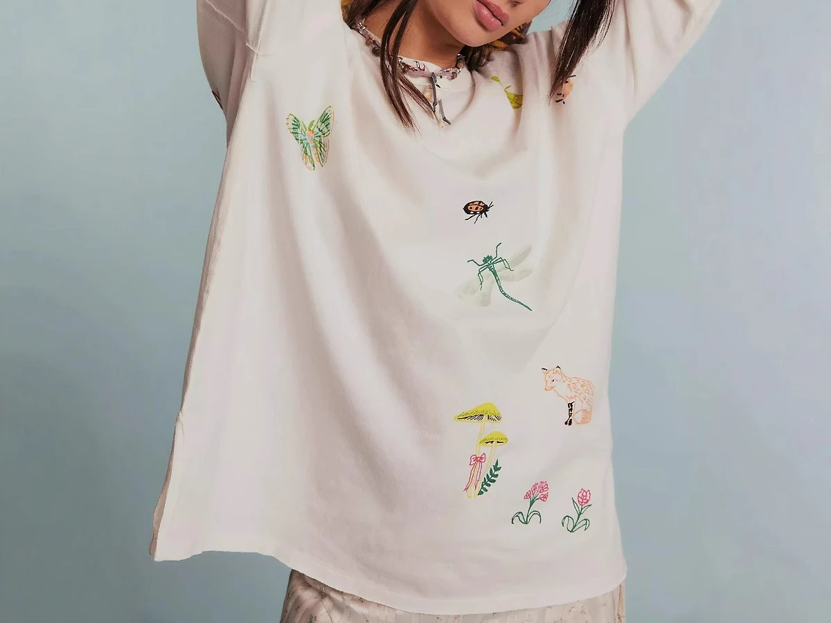 2025 Autumn and Winter New Women's Embroidered Knitted Pullover Hoodie Casual Loose Top