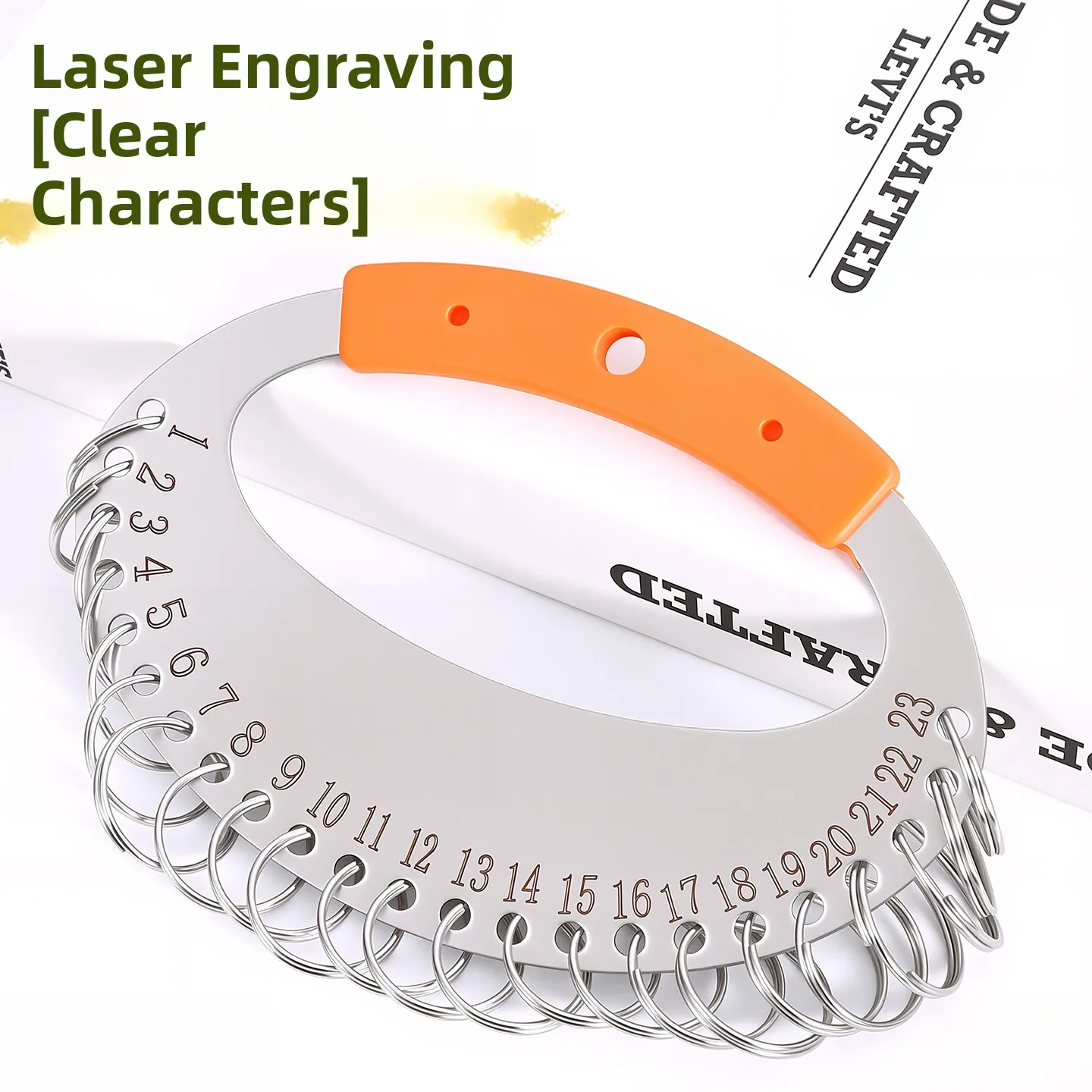 Thickened Stainless Steel Key Disk round Key Ring Management Storage Tagging Metal Key Holder Universal Customizable