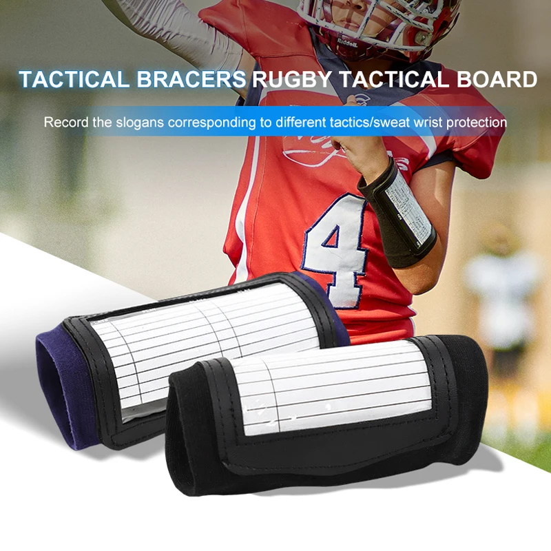 Outdoor Football Sports PlaybookWristband Wrist Brace Magic Sticker Protective Tool Wrist Baseball Rugby Random Black Or Blue