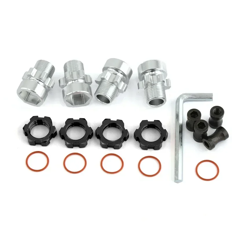 Metal 12Mm To 17Mm Splined Wheel Hex Hub Adapter For TRXS Slash2wd Rustler Stampede Bandit 4WD RC Car Parts