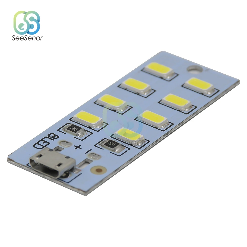 5730 smd 5V 430mA~470mA White Mirco USB 5730 LED Lighting Panel USB Mobile Light Emergency Light Night Light 8/12/16/20 LEDs