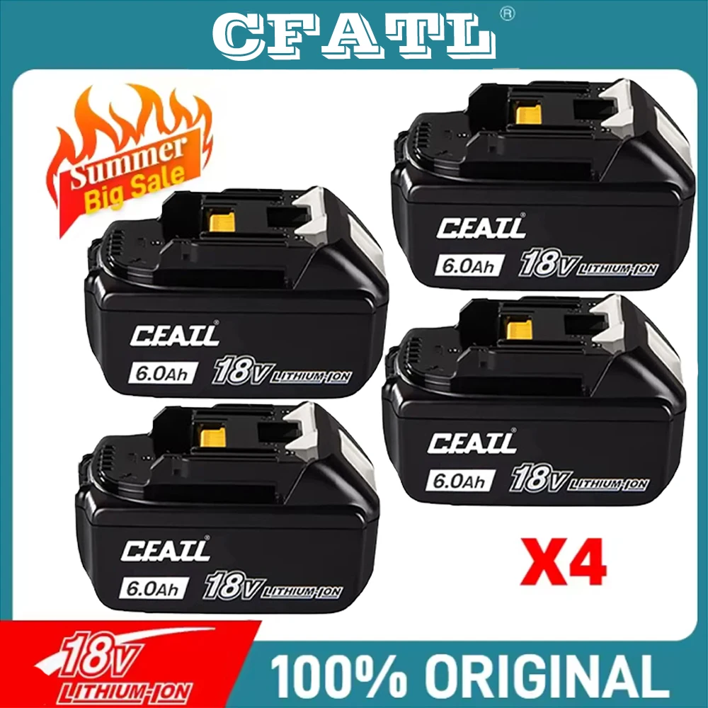 

For Makita 18V 6.0Ah Rechargeable Battery BL1830 BL1830B BL1840 BL1840B BL1850 BL1850B Power Tools Battery