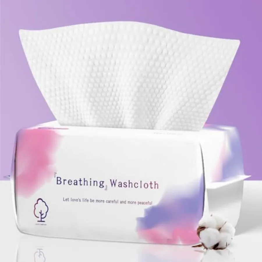 

Disposable Face Towel, Soft Cotton Face Towels, Dry Wipes Facial Cloths Towelettes for Washing and Drying, Lint Free Facial Tis