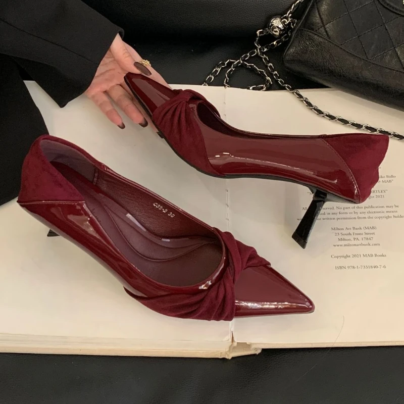 

Модные туфли-лодочки с острым носком, модельные туфли, женская элегантная обувь на мелком каблуке, женская офисная обувь, удобные пикантные женские туфли на высоком каблуке для взрослых