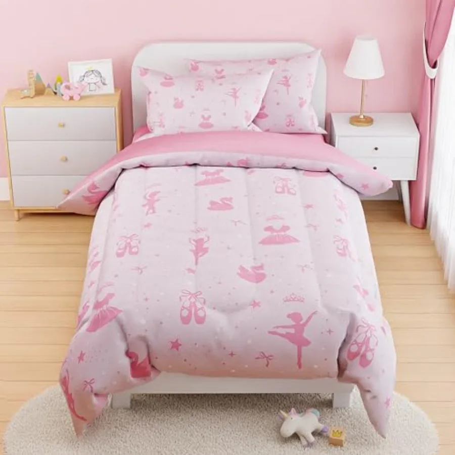 

Comforter Set Size 68x86in for Girls Microfiber 3 Pcs Bedding Set Includes 1 Comforter 1 Pillowcase 1 Fitted Sheet Nursery Room