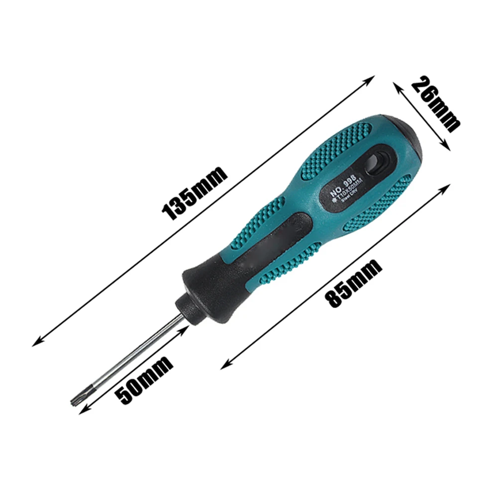 1pc T6 For Torx Screwdriver Magnetic Anti-slip Handle Hand Repaire Tools 5.3Inch Security Controller Repair Hand Tool