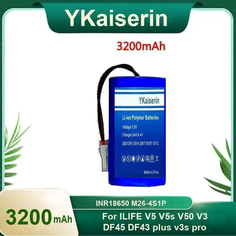 

Cleaning Robot Battery INR18650 M26-4S1P 3200Mah For Ilife V5 V5s V50 V3 DF45 DF43 Plus V3s Pro Vacuum Cleaner