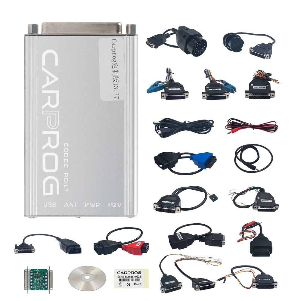 

Online Programmer Carprog V13.77 Car Prog V10.93 13.77 With 21 Adapters Keygen For Radio Dash IMMO ECU Auto Repair Tools