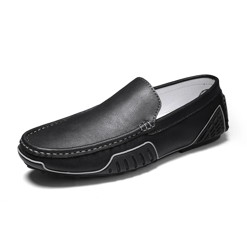 Große Größe 47 48 Männer Slipper Luxusmarke Leder lässig Slip on Schuhe Wohnungen Herren Mokassins Mokassin Homme Designer Schuhe