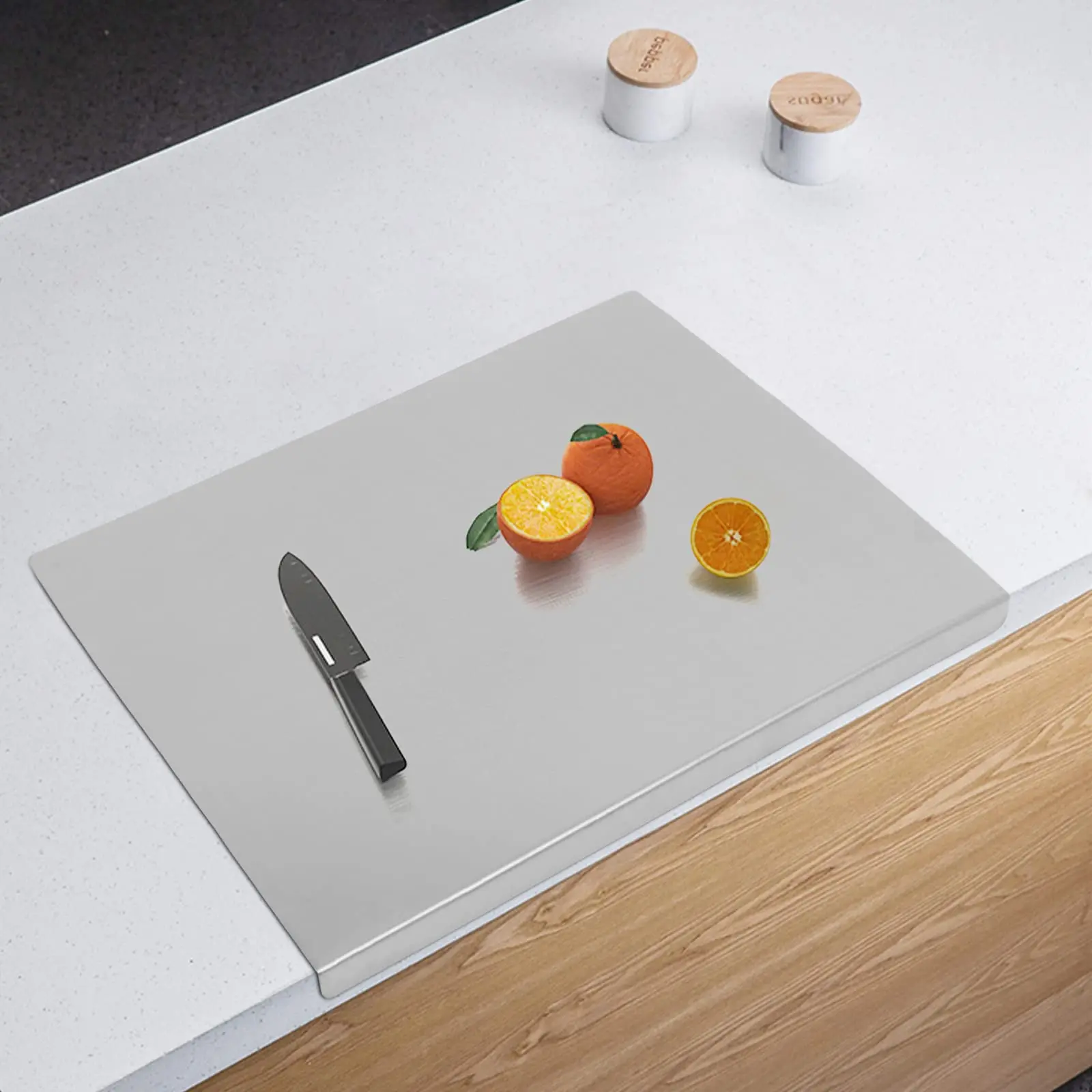 

Stainless Steel Cutting Boards with Lip, Cutting Boards, Large Stainless Steel Cutting Chopping Boards, Super Large Metal Cuttin