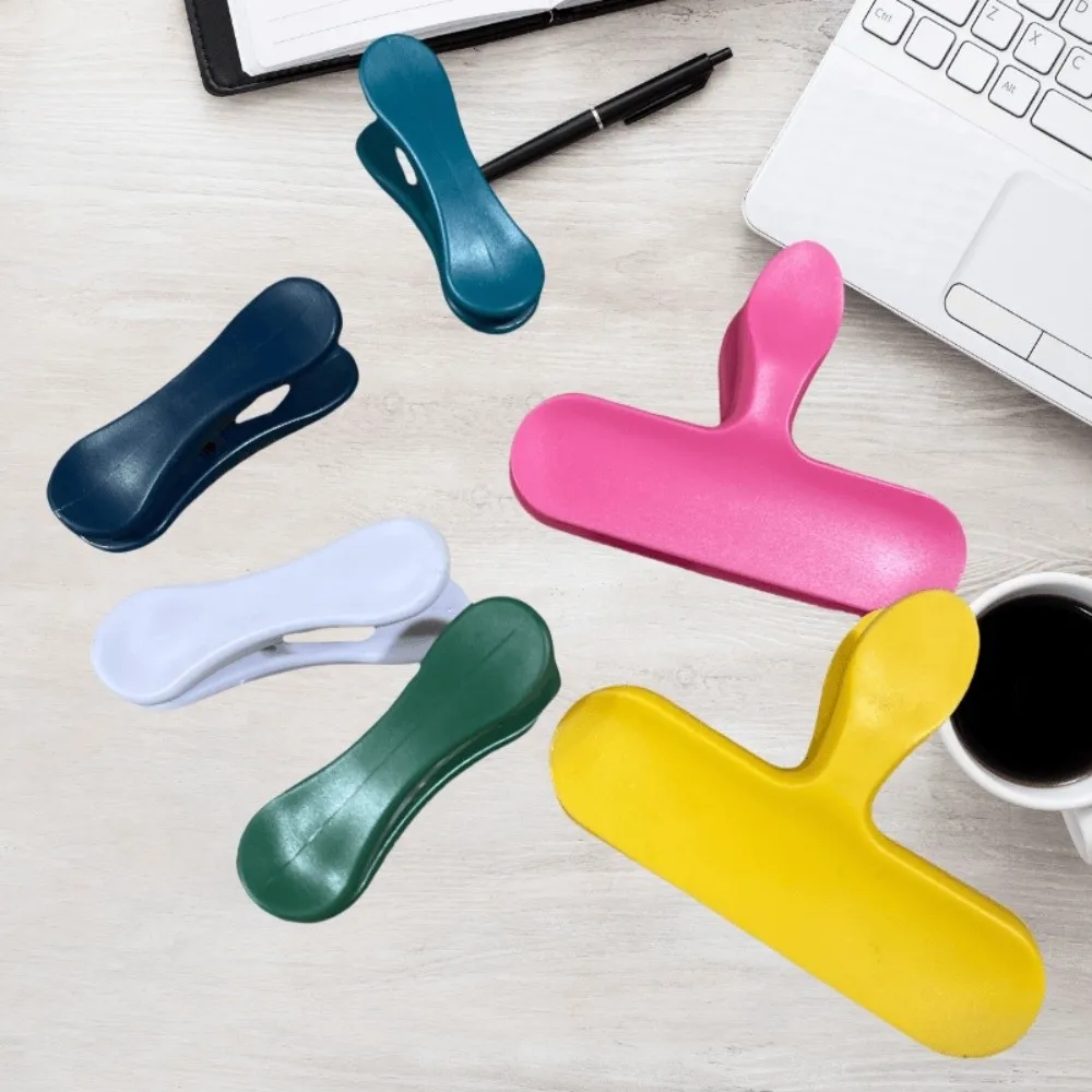 8pcs Plastic Food Bag Clips Set Airtight Random Color Bag Sealing Clips Kitchen Storage Organizers Resealable Clips Snacks