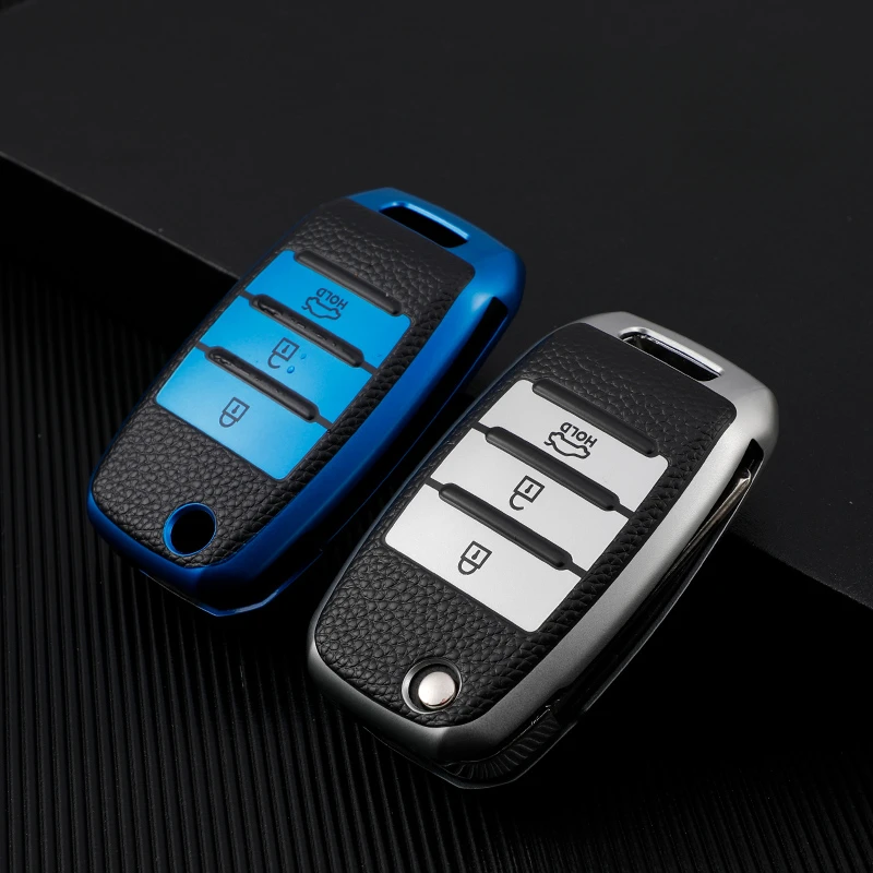 TPU Car Key Case for Kia Rio Optima Sportage Sorento Soul Ceed Cerato Forte Seltos 3 Buttons Flip Remote Control Protector Cover