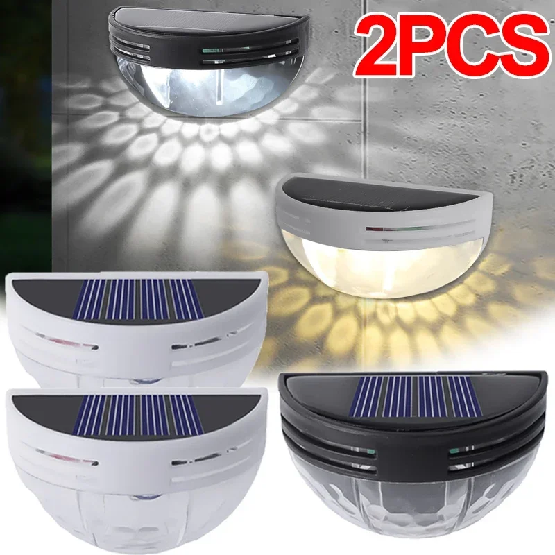 Solar Wall Lights Waterproof Outdoor Solar Lamp Solar Powered Street Light Luminous Lighting Garden Balcony Yard Decor Lamps