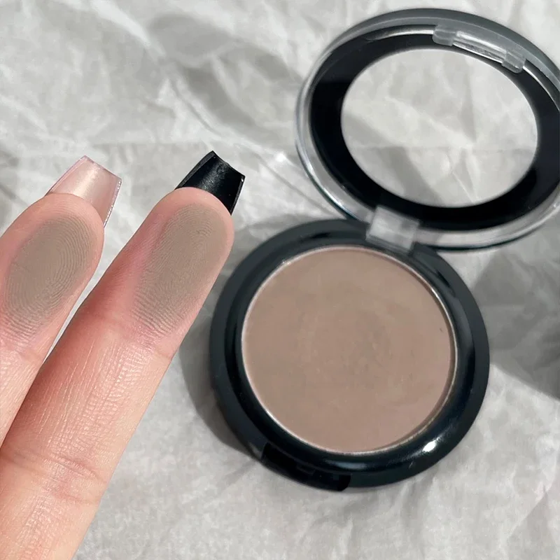 Matte สีขาวสีน้ําตาล Highlighter Contouring Palette 3D Bronzer Highlighting สําหรับ Face Powder Texture กันน้ําจมูกเงาแต่งหน้า