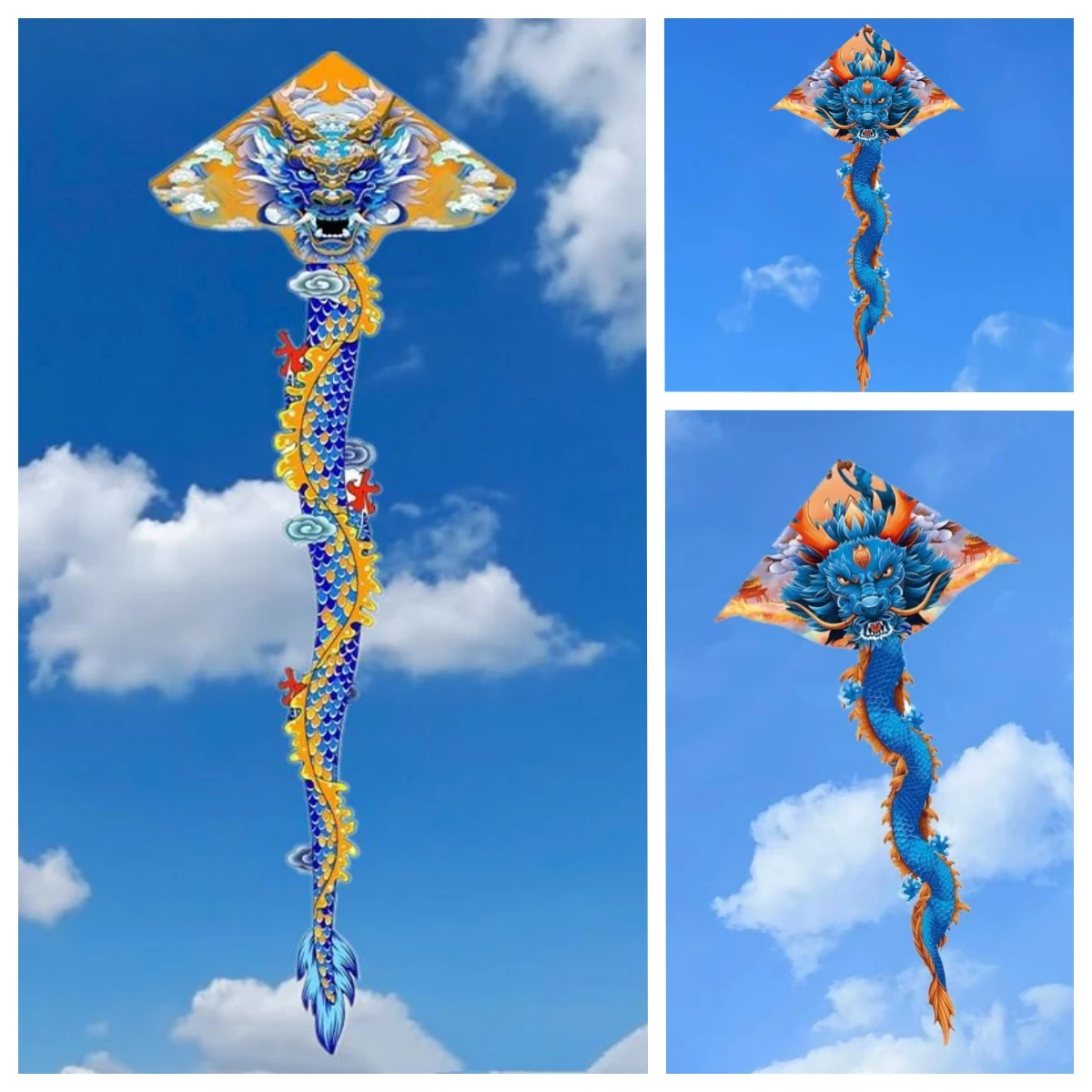 

Dragon Kite nyion fabic kites factory professional kite outside toys kite adults gel blaster Air bounce Parachute gel blaster