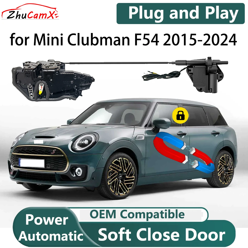 ZhuCamX for Mini Clubman F54 2015-2024 Car OEM Electric Soft Close Door System Power Closing Door Latch Lock Plug and Play