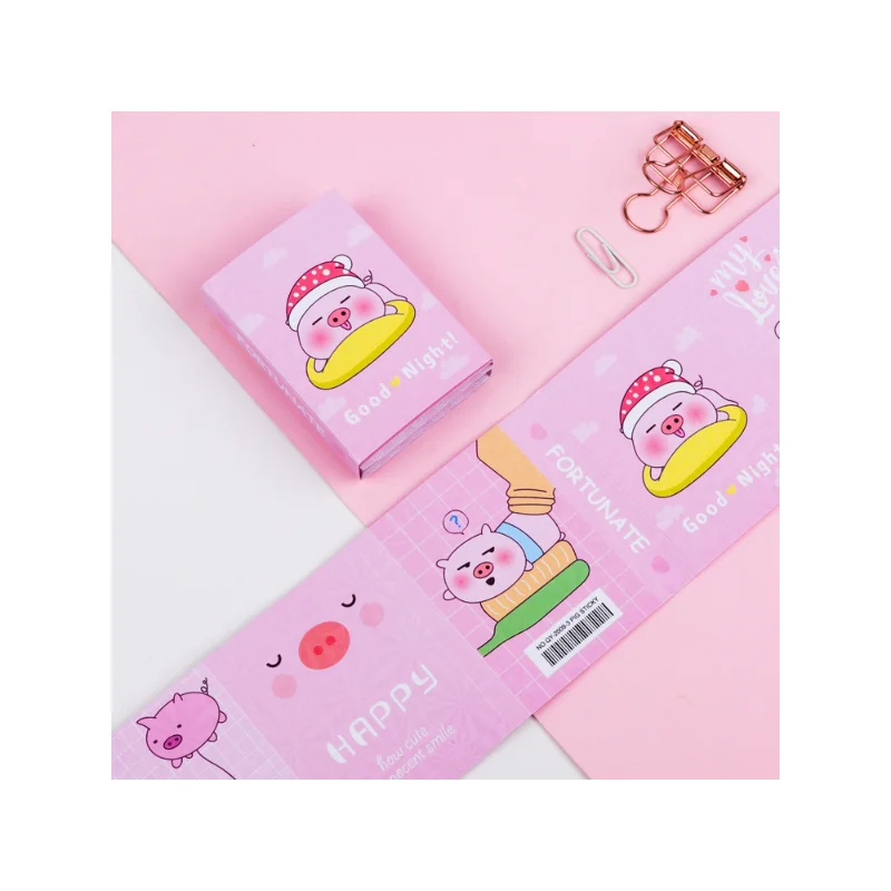 Korean Creative Stationery Simple Small Fresh Piggy Sticky Notes Cartoon Index Sticky Notes  Kawaii  Cute Decoration