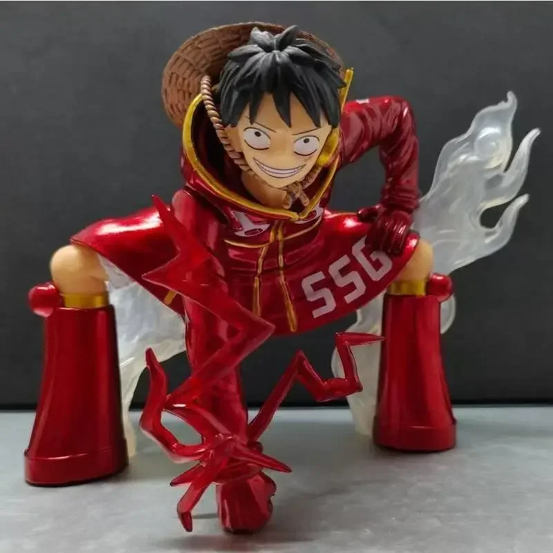 One Piece Egg Head Island Earth Beating Road Flying Action Doll Anime-Serie PVC-Modellpuppe Spielzeug Kindergeburtstagsgeschenk