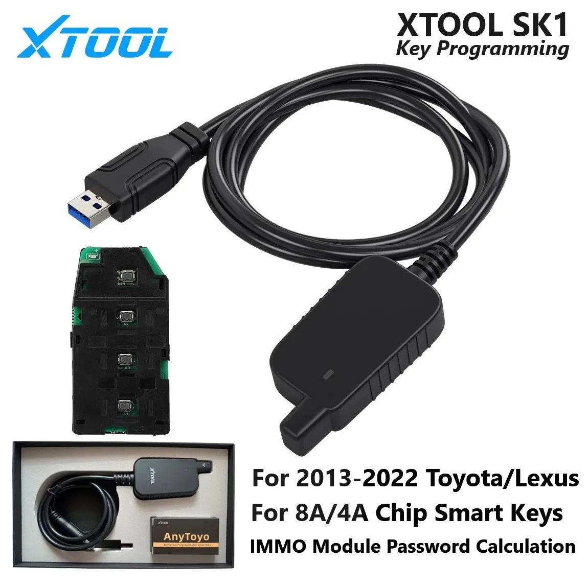 XTOOL AnyToyo SK1 مبرمج المفاتيح الذكية لتويوتا لكزس 8A/4A جميع المفاتيح المفقودة إضافة مفتاح خالية من كلمة المرور مع X100 PAD3 KC501 #1