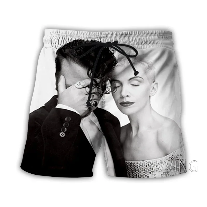 

CAVVING 3D Printed Eurythmics Rock Summer Beach Shorts Streetwear Quick Dry Casual Shorts Sweat Shorts for Women/men