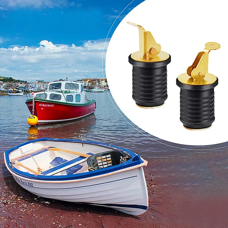 Tappo di scarico con tappo a compressione a vite in ottone tappo di scarico presa per barca espandibile in gomma Bait Well Plug accessori marini