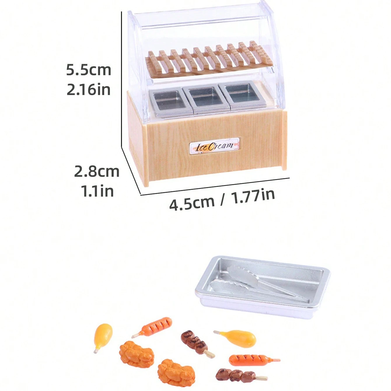 Mobiletto per Pane in Miniatura per Casa delle Bambole: Modello Decorativo 1/12 per Scenari di Supermercati e Caffetterie