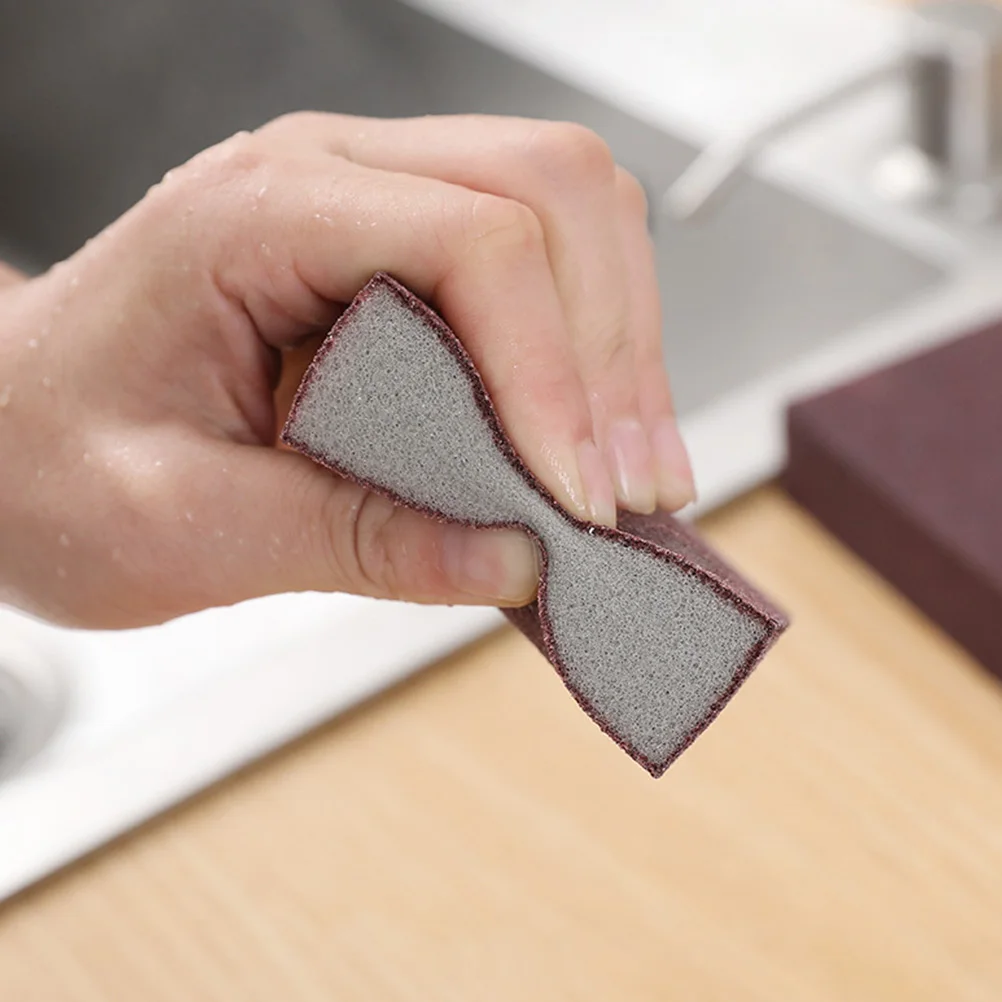 

10 Pcs Clean Dish Sponge Kitchen S Paper Brown Emery Scrubber Pot Cleaning Tools Rust Removal Sponges Reusable