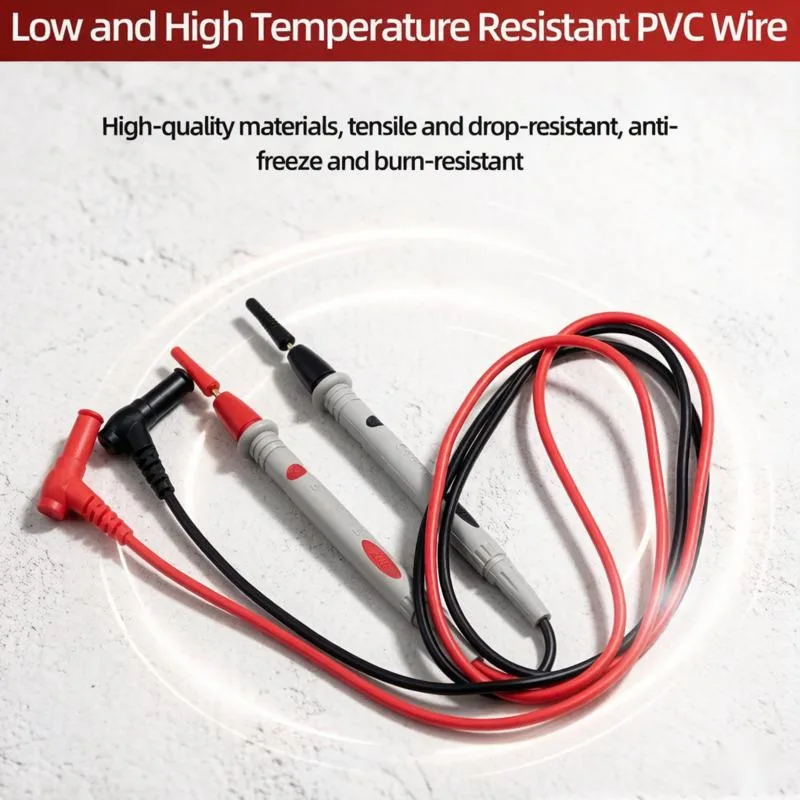 Premium Multimeter Test Leads Kit 20A/1000V Silicone Wire with Standard Sharp Needle Probes for Automotive Circuit Repair Tools