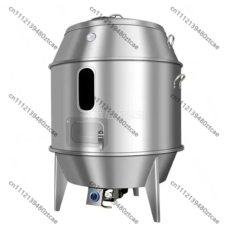 Dual Fuel Roasting Oven, Charcoal & Gas Dual Use, Cantonese Style Roaster for Duck Chicken Goose Catering Equipment