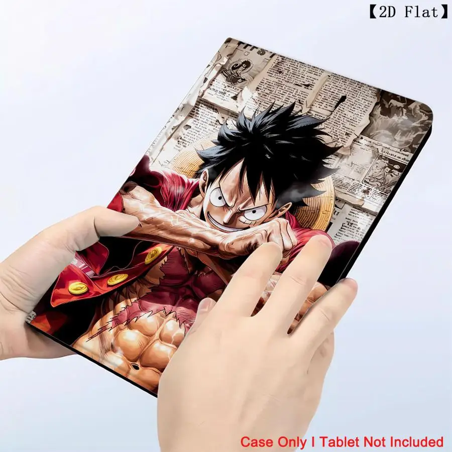 With Pencil Holder Case for Apple iPad Pro11 13 Air 11 13 M4 M3 M2 A16 2026 10th 7/8/9th Air 4/5/6th Japan Monkey L-Luffys Anime