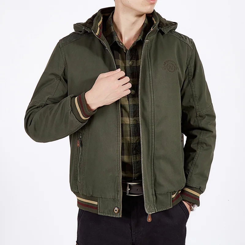 

Winter plus velvet thickening loose men's plus size multi-bag tooling to keep warm cotton-padded jacket men's coat