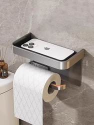 Wall Mounted Toilet Paper Holder Bathroom Rolling Papers Organizer Wall Shelves Napkin Roll Toilet Paper Storage Towel Holder