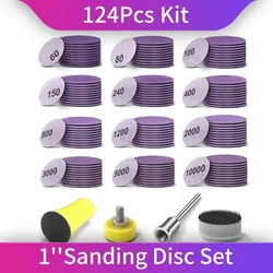 Schleifen Discs 1 Zoll 120 PCS Nass/Trocken Schleifpapier Haken und Schleife 60-10000 Grütze Polieren Pad, für Dremel Drill Grinder Dreh Werkzeuge