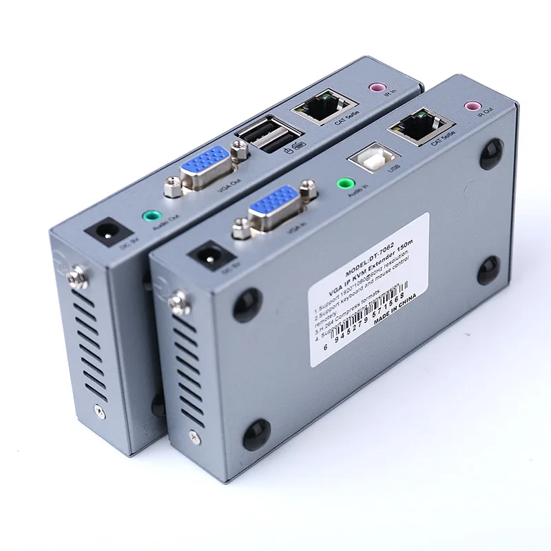 120M 4K 1080P KVM USB2.0 HDMI موسع عبر Cat5E / 6 إشارة VGA واجهة محول كابل الشبكة