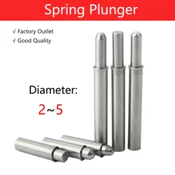 In Shock QB511 Stainless Steel Short Diameter Retractable Spring Plunger Flat/Taper R/Ball Head Spring Plunger