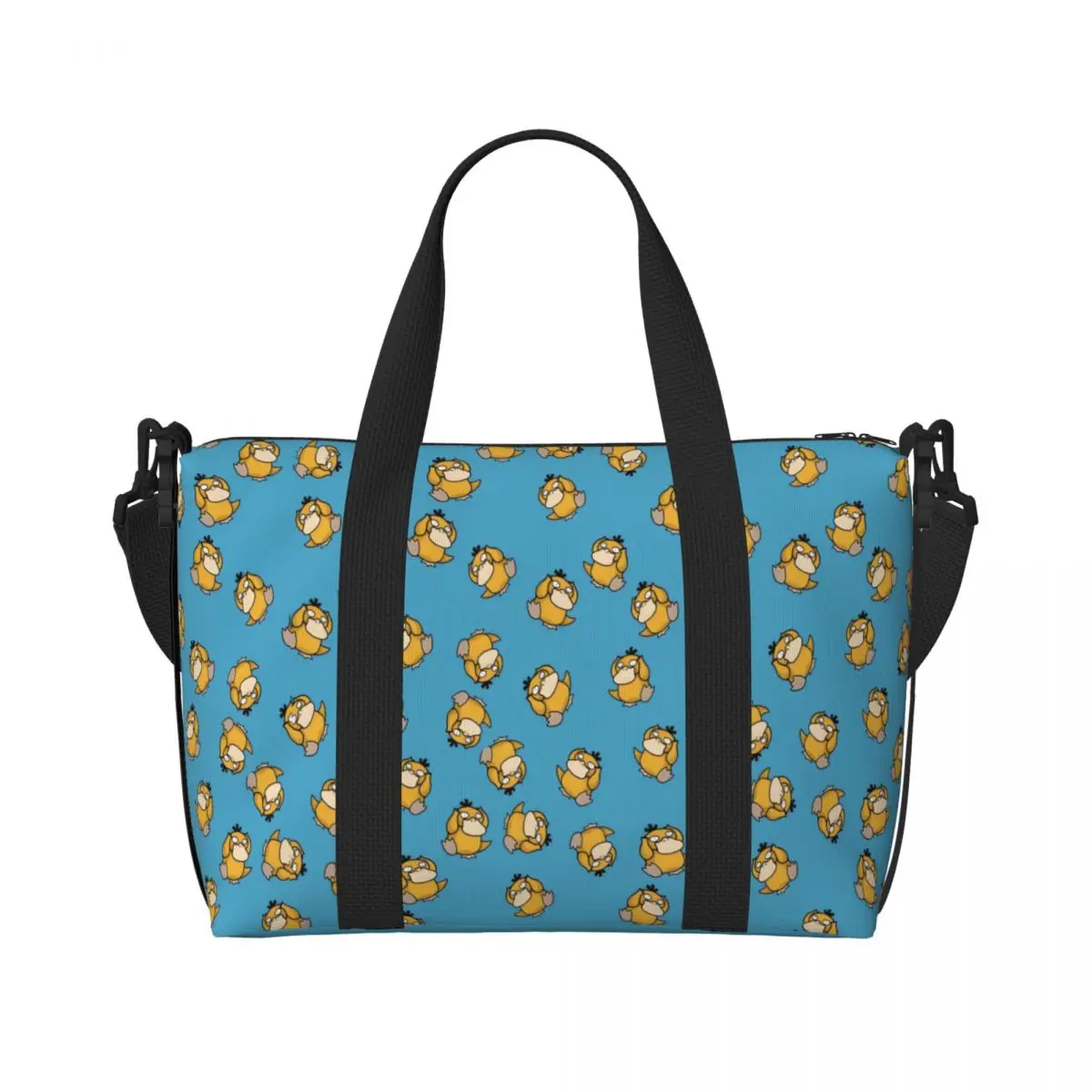 

Custom P-Psyducks Tote Bag Women Big Capacity Animated Film Gym Beach Travel Bags