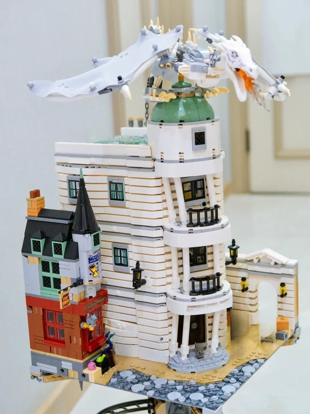 Kit de blocs de construction de modèles Bank Cities Street View, ensembles compatibles avec les particules Legoed, adaptés aux cadeaux de noël 76417