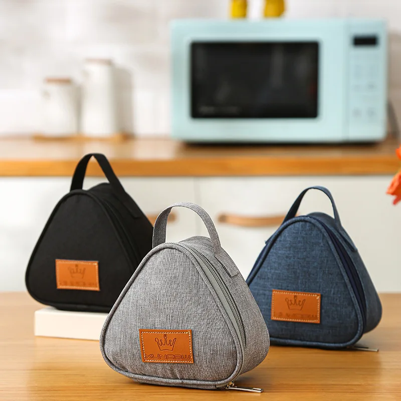 Children's Insulated Bag, Mini Triangular Rice Ball Bag, Cute and Portable Lunch Box, Outdoor Snack Bag