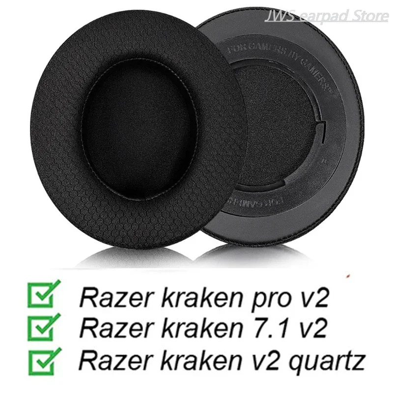 

Earpads For Razer Kraken Pro 7.1 V2 Gaming Headphone Ear Pads Soft Breathable Mesh Memory Sponge Foam Oval Earmuffs