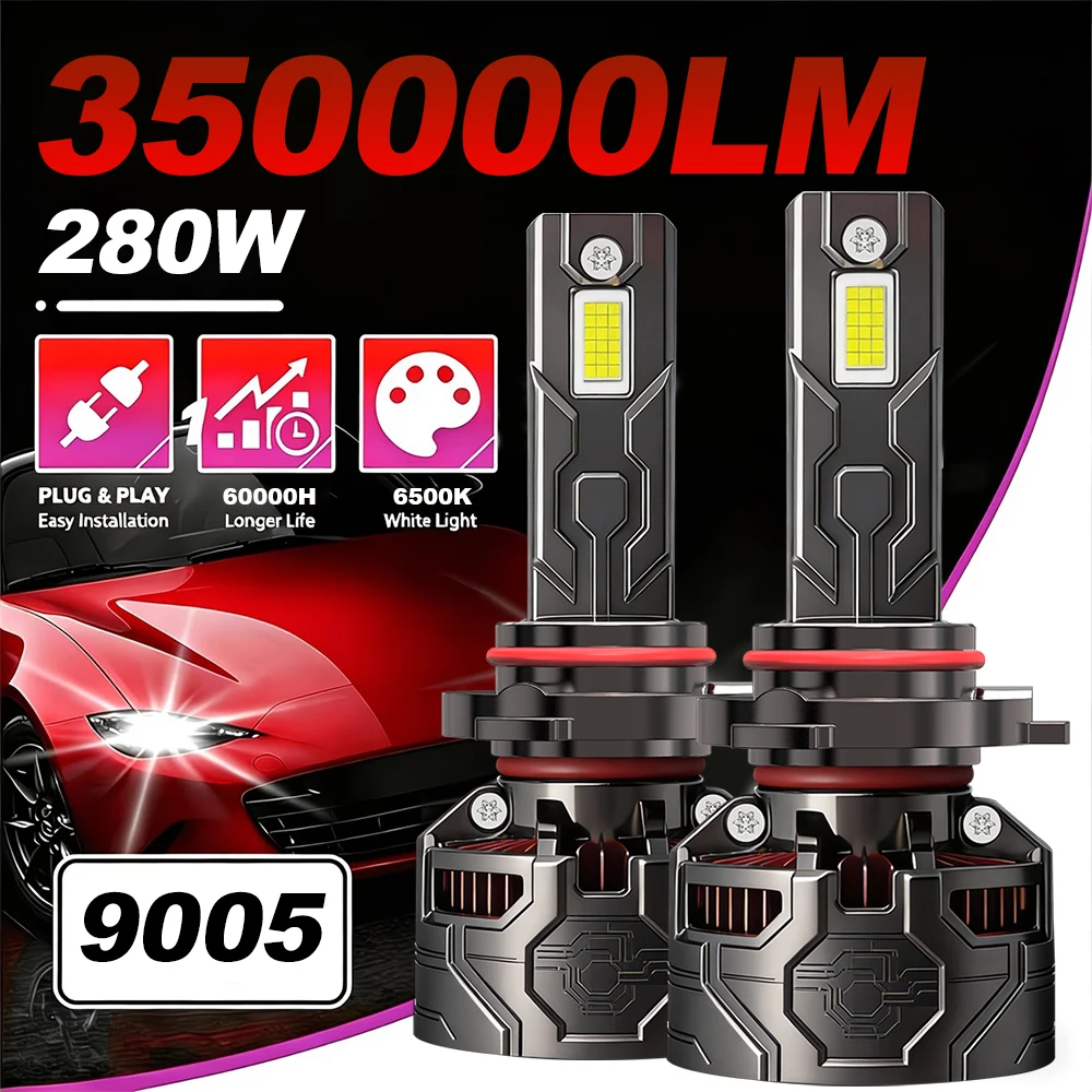 

2PCS 350000LM H11 LED Canbus H4 H7 H8 H9 9005 HB3 9006 HB4 H1 LED Car Headlight Bulb Canbus Super Bright 6500K 12V 24V Fog Lamps
