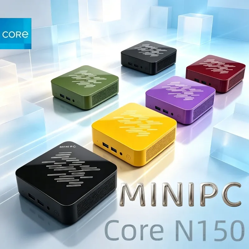 Refined NEW Intel Core N150 Mini PC, 16GB RAM, 1/2TB SSD, BT5.2, WiFi6, 1000M Ethernet, for Gaming Office.
